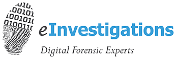 eInvestigations Logo with text Digital Forensic Experts